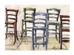 chairs watercolor print